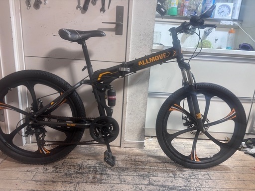 ALLMOVE 折りたたみ自転車 特異なホイールデザイン 