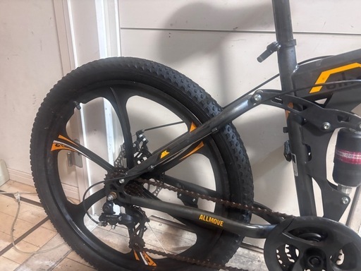 ALLMOVE 折りたたみ自転車 特異なホイールデザイン 