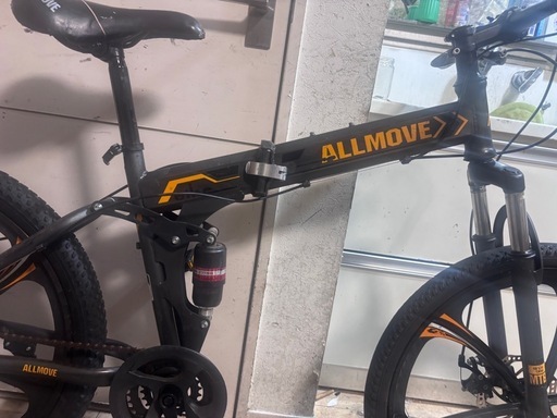 ALLMOVE 折りたたみ自転車 特異なホイールデザイン 