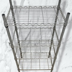 スチールラック 4段 シルバー 幅59cm 収納棚 キッチンラックの画像