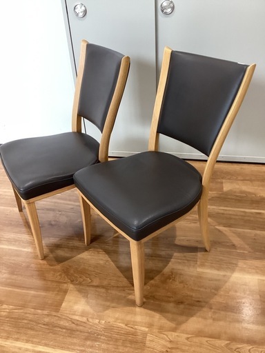 ダイニングチェア２脚セットカリモク製【町田市再生家具】260138