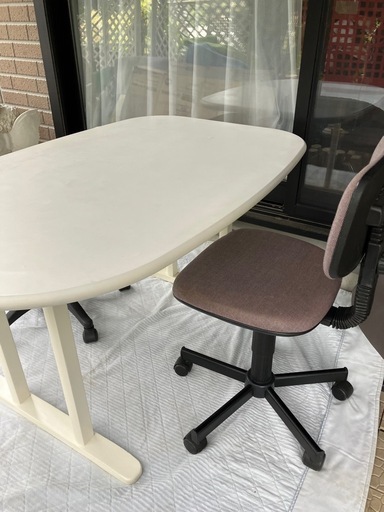 パソコンデスク　テーブル　椅子 135×85　
