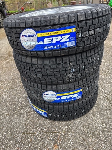 【新品未使用】FALKEN ESPIA EPZ 155/65R14 & INVERNO 14インチアルミホイール 4本セット