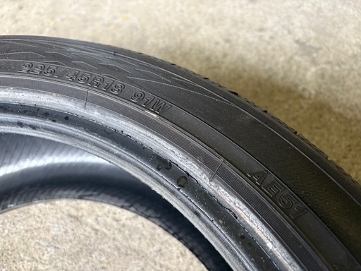 YOKOHAMA 225/45R18 4本 夏タイヤ中古 溝あり クラウンオデッセイMPVエスティマなどに