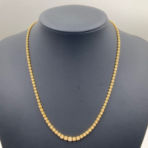 K18 テニスネックレス　2ct 16.8g 約44.5cm