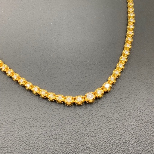 K18 テニスネックレス　2ct 16.8g 約44.5cm