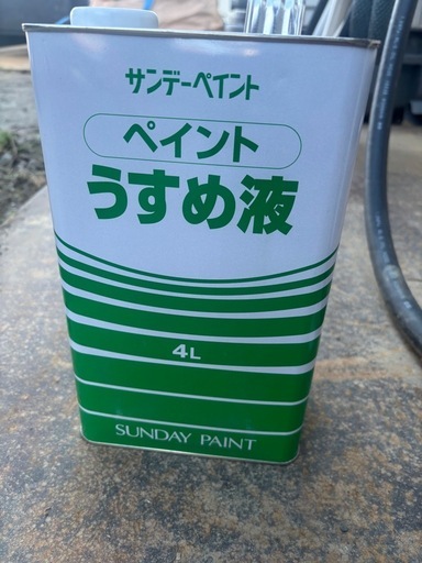 ペイントうすめ液　塗装用シンナー