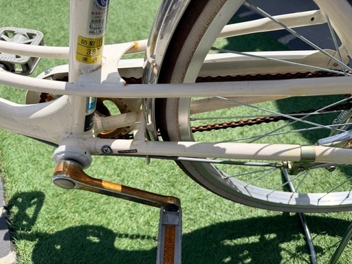 アサヒ購入　22インチ　子供用　自転車　クリーム色