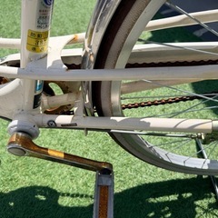 アサヒ購入　22インチ　子供用　自転車　クリーム色の画像