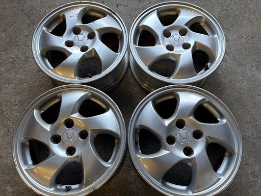 ホンダ シビック純正 EK4 15インチアルミホイール 15×6J 4H100 PCD+45 4本 希少品