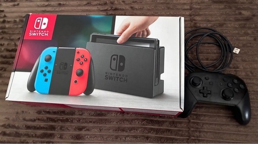 【4/24締切】Nintendo Switch 本体 青/赤 プロコンセット