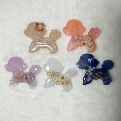 プードルブローチ♡春ピンクの画像