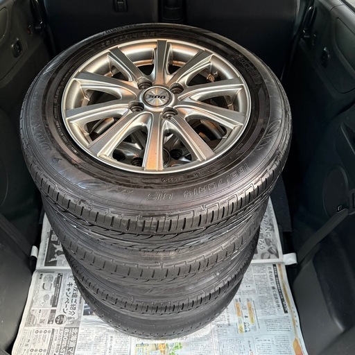 ダンロップサマータイヤホイールセット165/70R14 (bun ibc) 野幌の 
