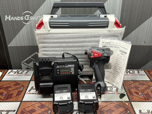 【未使用】京セラ KYOCERA DID10XR 充電式インパクトドライバー バッテリ×2・充電器付き【ハンズクラフト佐賀】