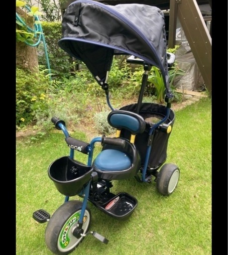 ides CARGO+ アイデス カーゴ プラス ネイビー三輪車 日よけ付き