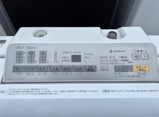 2017年式 8kg Panasonic 洗濯機