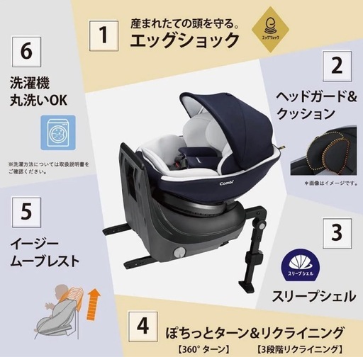 決まりました　コンビ　チャイルドシート