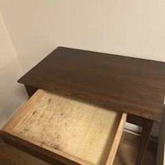 木製デスク 引き出し付　在宅ワーク・一人暮らしに◎ 早い者勝ちの画像