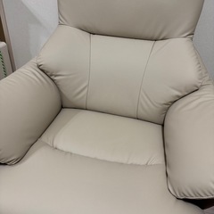 ニトリ　1人掛けソファ 合皮タイプ (コウテイ3 Nシールド BE) ベージュ　カウチソファの画像