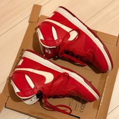 NIKE26.5cmナイキハイカットスニーカー赤レッドの画像