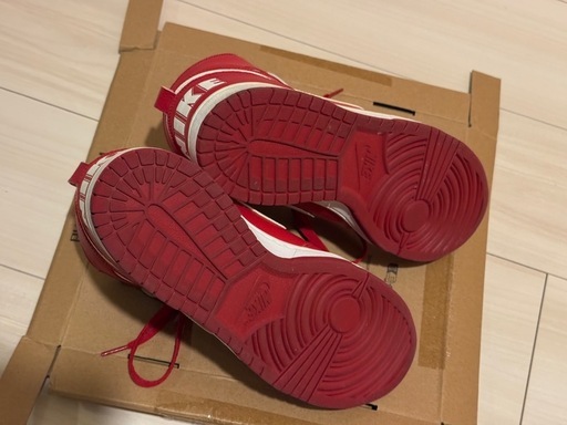 NIKE26.5cmナイキハイカットスニーカー赤レッド