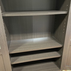 【ニトリ】スリムキャビネット 食器棚 高さ調整可A4収納可 ダークブラウン 
の画像