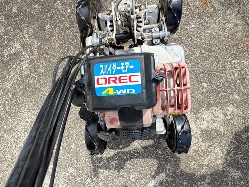 動作確認済み）☆スパイダーモアSP851自走式芝刈り機4WD。エンジンOK