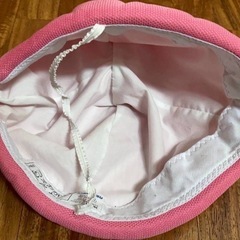 美品 カラー帽子 ピンク 幼稚園 保育園 園児帽 体操帽子 おおやけこども園　ネコ耳の画像