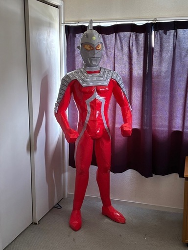 等身大 ウルトラセブン  ペーパークラフト完成品 ニス仕上げ 178㎝1.1kg