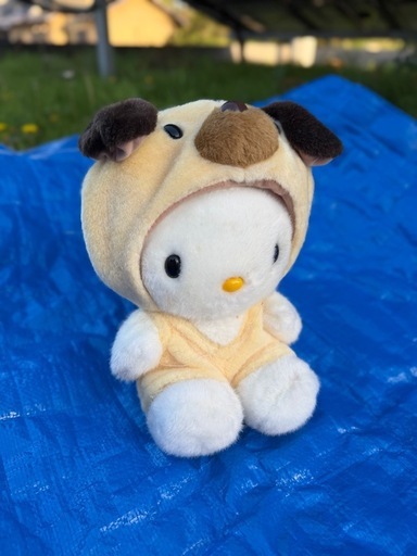 【3日以内引取限定】タグ付美品♪ ハローキティ 変身ぬいぐるみ（イヌ）Mサイズ レトロ 希少