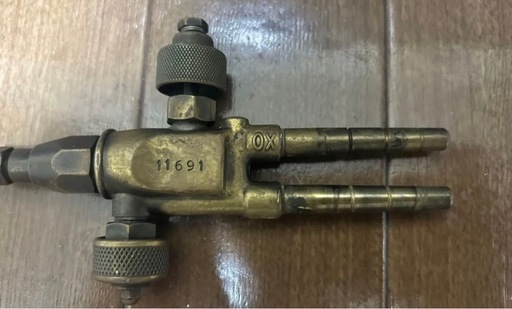 酸素バーナー　溶接　溶解　ロー付け　彫金工具　バーナースタンド　火口　セット　OX 11691 真鍮