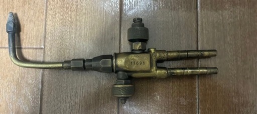 酸素バーナー　溶接　溶解　ロー付け　彫金工具　バーナースタンド　火口　セット　OX 11691 真鍮