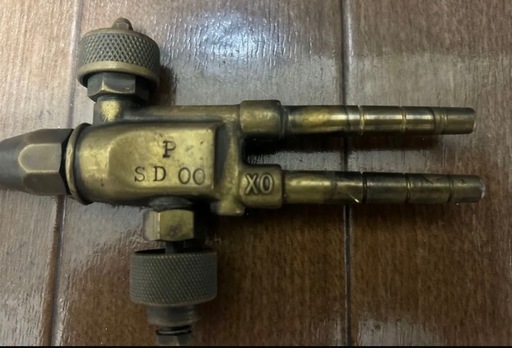 酸素バーナー　溶接　溶解　ロー付け　彫金工具　バーナースタンド　火口　セット　OX 11691 真鍮