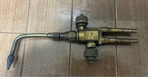 酸素バーナー　溶接　溶解　ロー付け　彫金工具　バーナースタンド　火口　セット　OX 11691 真鍮