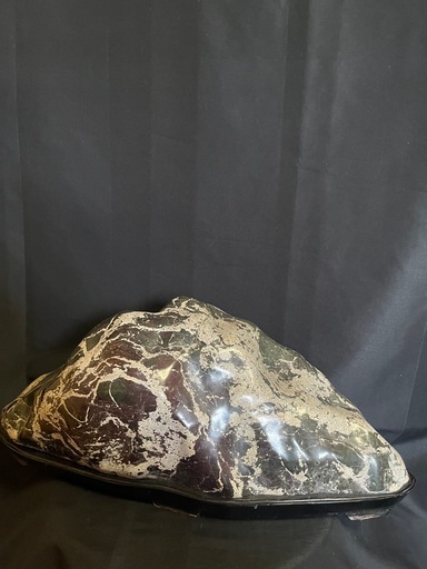 家宝級　約19kg 天然　特大鑑賞石　ジャスパー　遠山石　台付