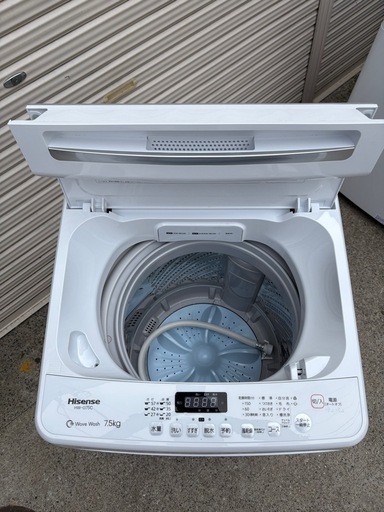 美品✨高年式‼️大容量‼️Hiseceハイセンス2024年✨7,5kg洗濯機