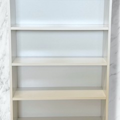 薄型 本棚 コミックラック ホワイト 5段 スリム収納 幅60cmの画像