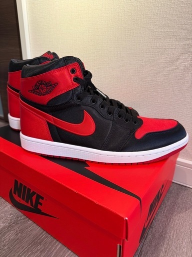 新品未使用 NIKE AJ1 Satin Bred 28.5cm 黒タグ付
