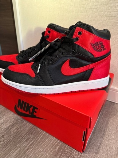 新品未使用 NIKE AJ1 Satin Bred 28.5cm 黒タグ付