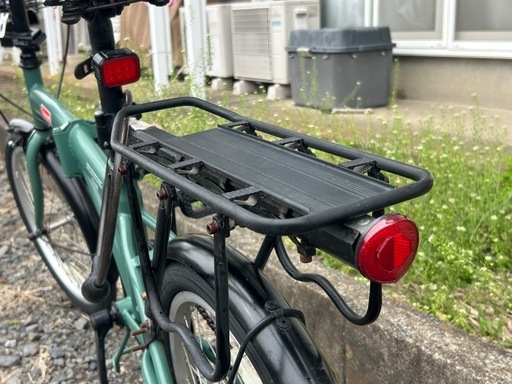 【カゴ＆キャリア＆ライト付き】Coleman 折りたたみ自転車 グリーン