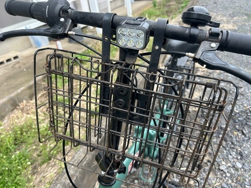 【カゴ＆キャリア＆ライト付き】Coleman 折りたたみ自転車 グリーン