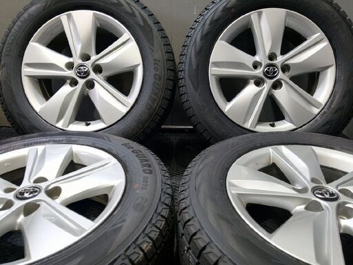 タイヤ新品 25年 バランス済【YK G075 225/65R17】スタッドレス【トヨタ 60ハリアー純正ホイール 17インチ 7J5HPCD114.3+39】RAV4も VTL442