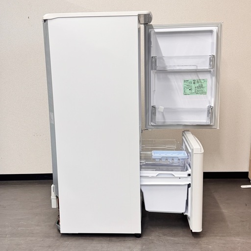 A2224?配送設置可?2025年製　三菱146L 2ドア冷蔵庫MR-P15E4K-W