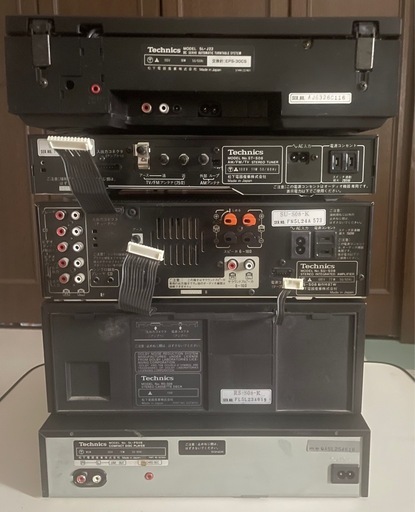 Technicsテクニクス システムコンポ オーディオ機器 (SL-J22,ST-S08,SU-S08,RS-S08,SL-PS08,SB-S08x2)