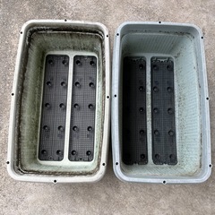 2つセット　プランター　タライ　トロ舟　プラ舟　容器　メダカ　金魚　鯉　の画像