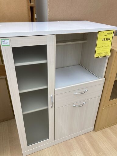 A-1853【リユースのサカイ野々市店】ジモティ来店特価‼ 食器棚 白 ※クリーニング済み