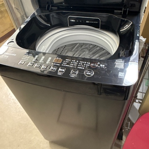 2025年　ハイセンス  洗濯機　5.5kg 黒