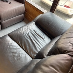 配達可【3人掛けソファ】【黒】クリーニング済み【管理番号0414】野の画像