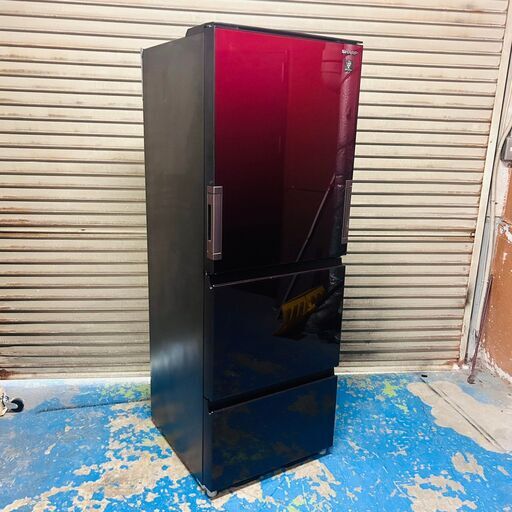 SHARP 冷凍冷蔵庫 SJ-GW35G 350L 両開き 2021年製 シャープ 26D 北TO1
