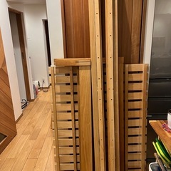 無印ベッドフレーム、マットレスの画像